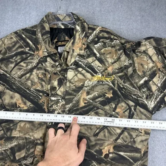 VTG Mathews Solocam Jacket Men L‎ Camo Full Zip Snap Thick Outdoors Hunting Y2K